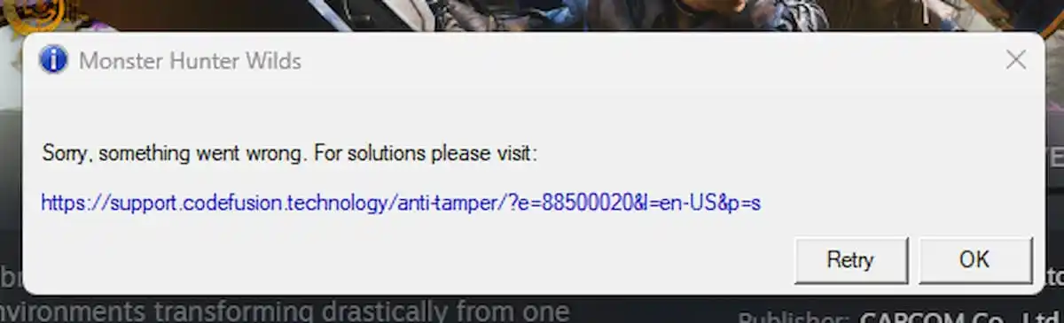 Ошибка Denuvo